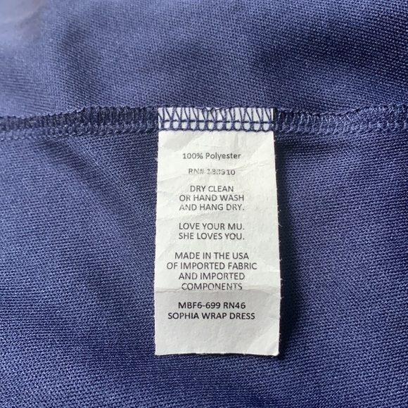 Show Me Your MuMu Sophia Wrap Dress in Navy - Picture 7 of 7